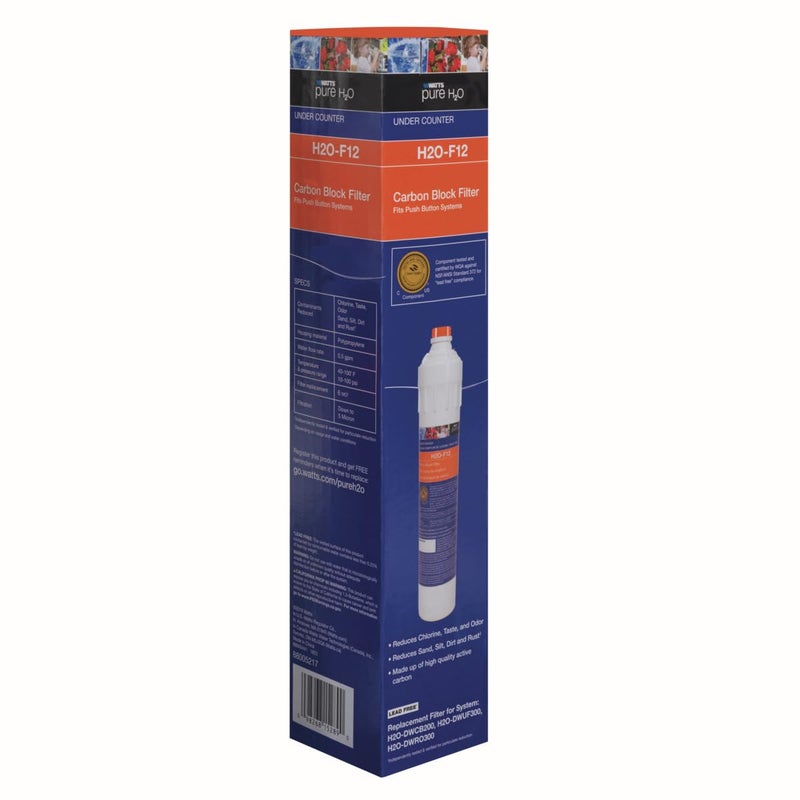 Watts Premier Watts Pure H2O Carbon Block Replacement Filter for Under Sink - Image 2